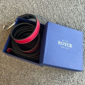 ROYCE New York two tone leather dog leash 6ft NEW in box